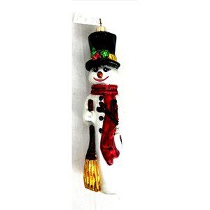 Christopher Radko Blown Glass Ornament Slim Chuckles 9" Hand Painted Vintage